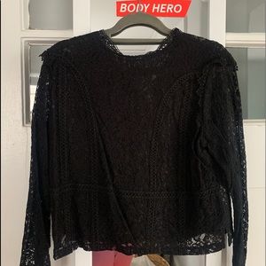 Lace Zara Blouse - Black